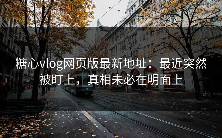 糖心vlog网页版最新地址：最近突然被盯上，真相未必在明面上